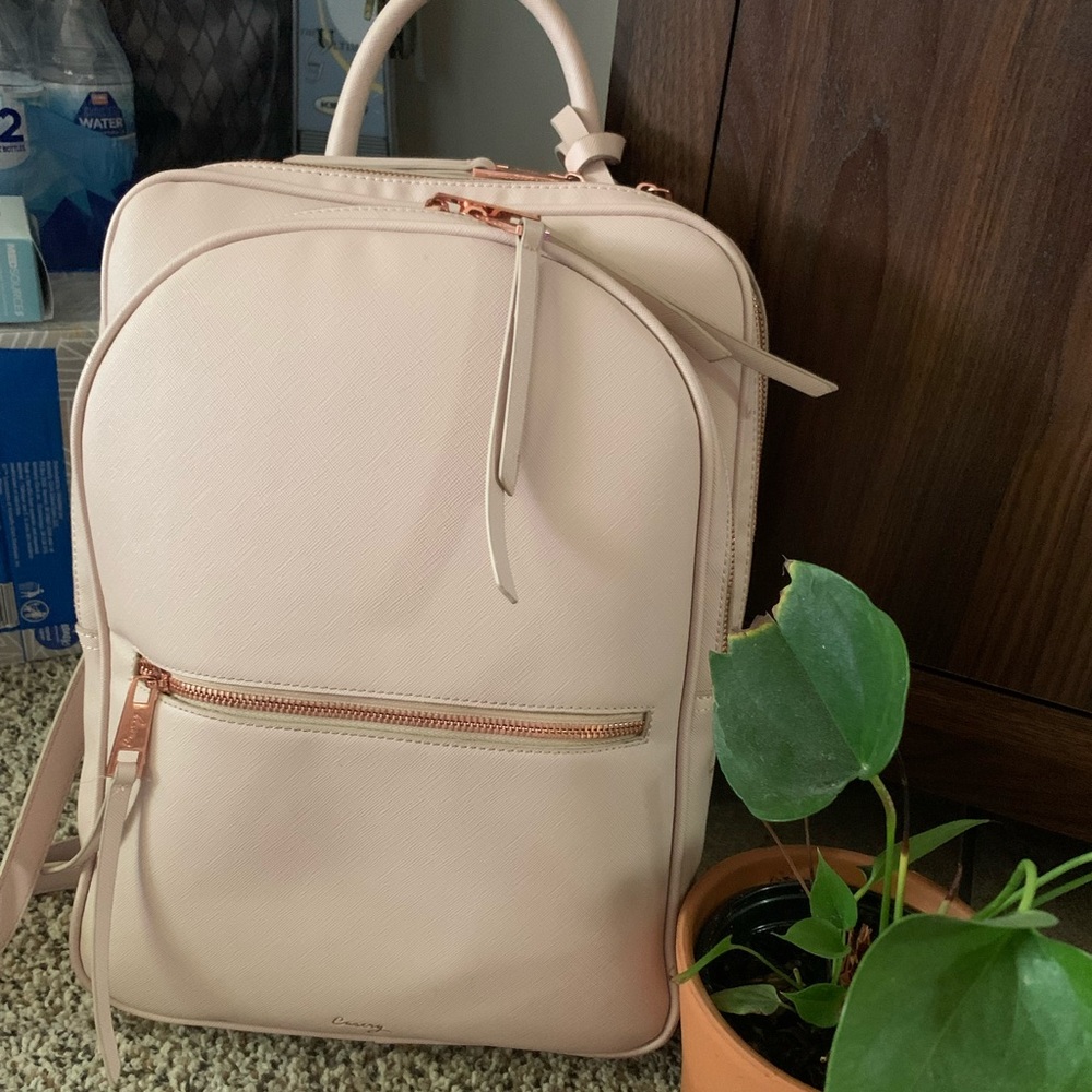 Cream Backpack by